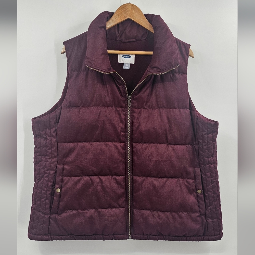 Lands' End Plum Quilted Puffer Vest - Women's
